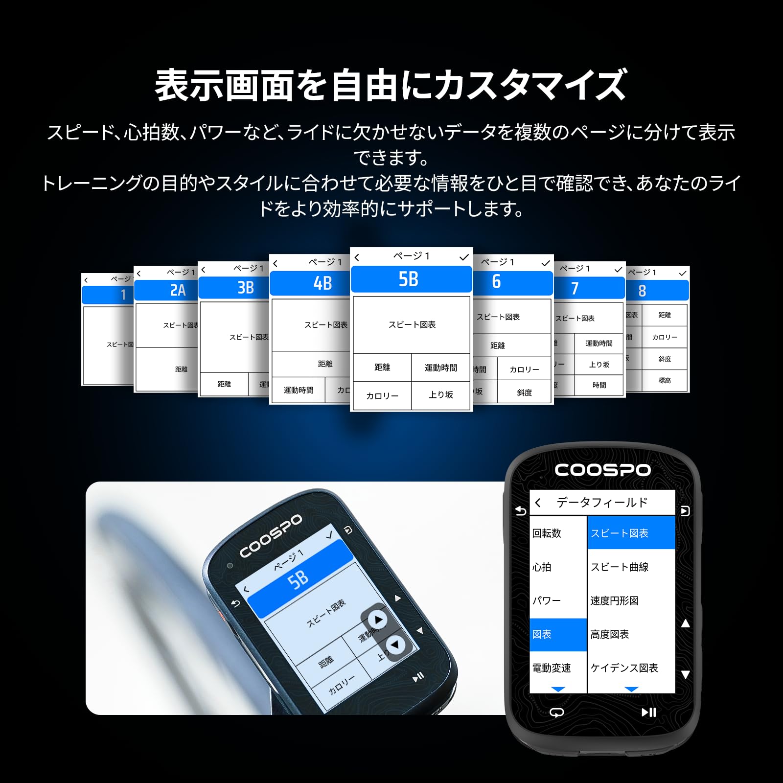 COOSPO　サイコン　CS600　GPS　2.4 カラータッチスクリーン Amazon | COOSPO CS600 サイクルコンピュータ GPS サイコン 2.4