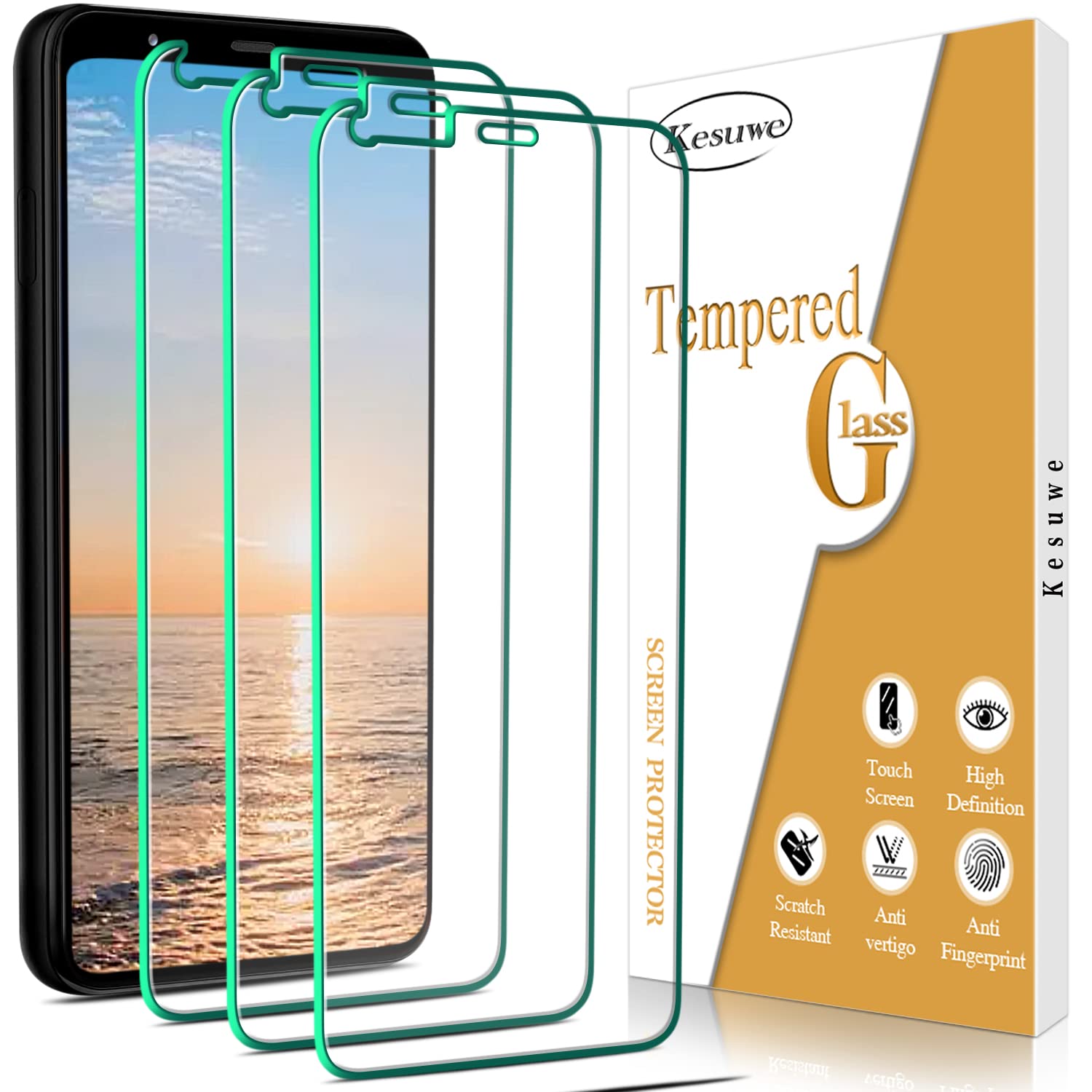 Pellicola In Vetro Temperato Per Google Pixel 4, 2 Pezzi, 9H, Anti-graffio, Anti-impronta, Trasparente E Senza Bolle (non Per 4A/4XL)