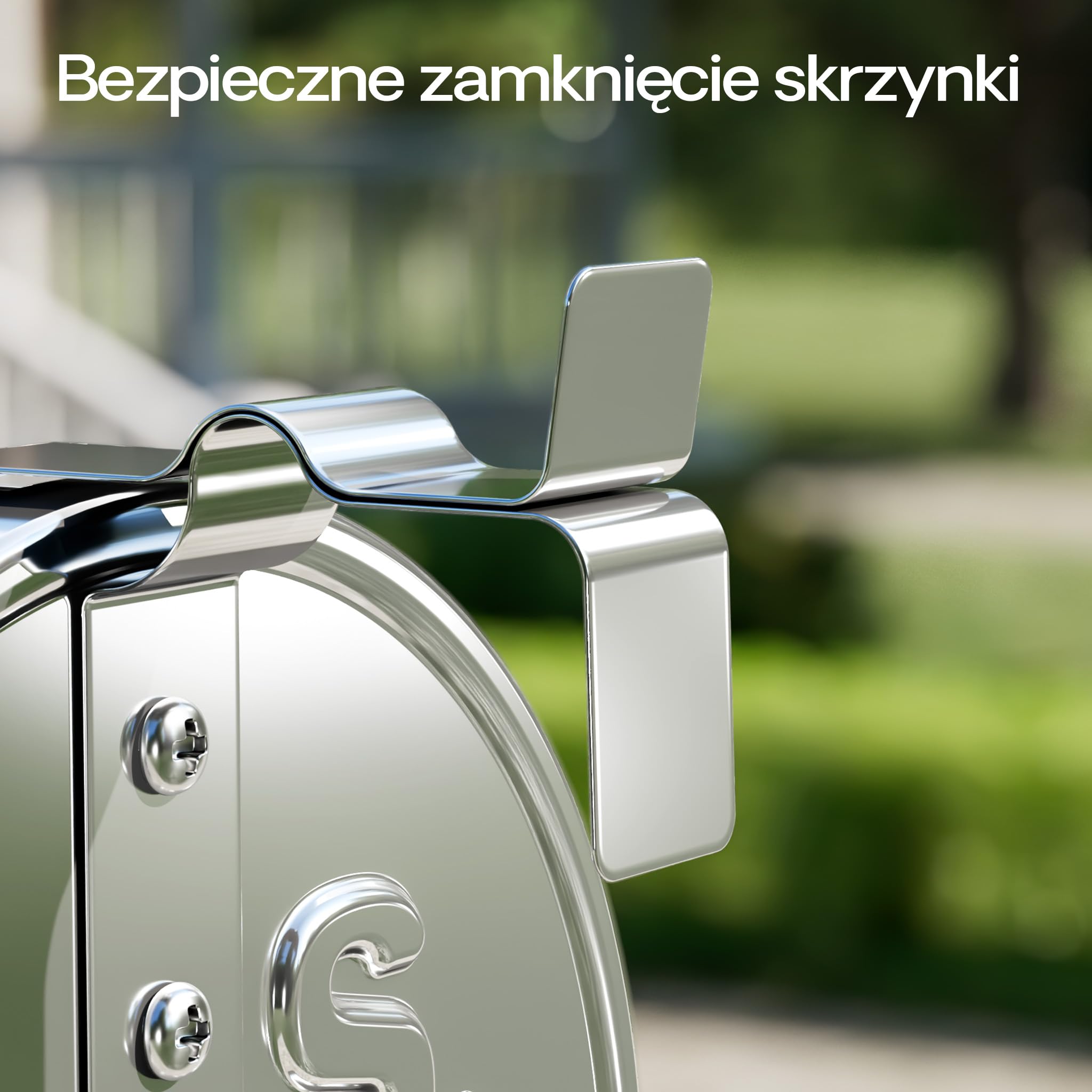 Wiltec Amerykańska skrzynka na listy srebrnoszara z ruchomą flagą, stalowa skrzynka pocztowa odporna na warunki atmosferyczne, design w stylu USA