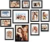 Egofine 12 Pack Black Gallery Wall Frame Set Solid Wood Picture Frame Collage Wall Art Decor for Home Decoration,Hanging or Tabletop Display,Include Multi-Size Two8x10, Four5x7,Four4x6,Two4x4