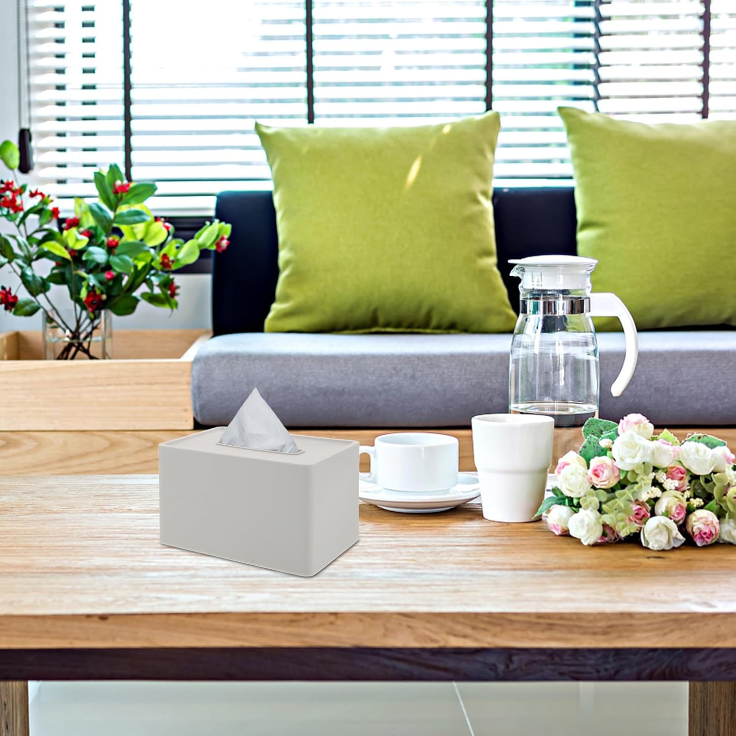 Rectangular Pp Tissue Holder Box with Large Capacity for Bathroom image 4
