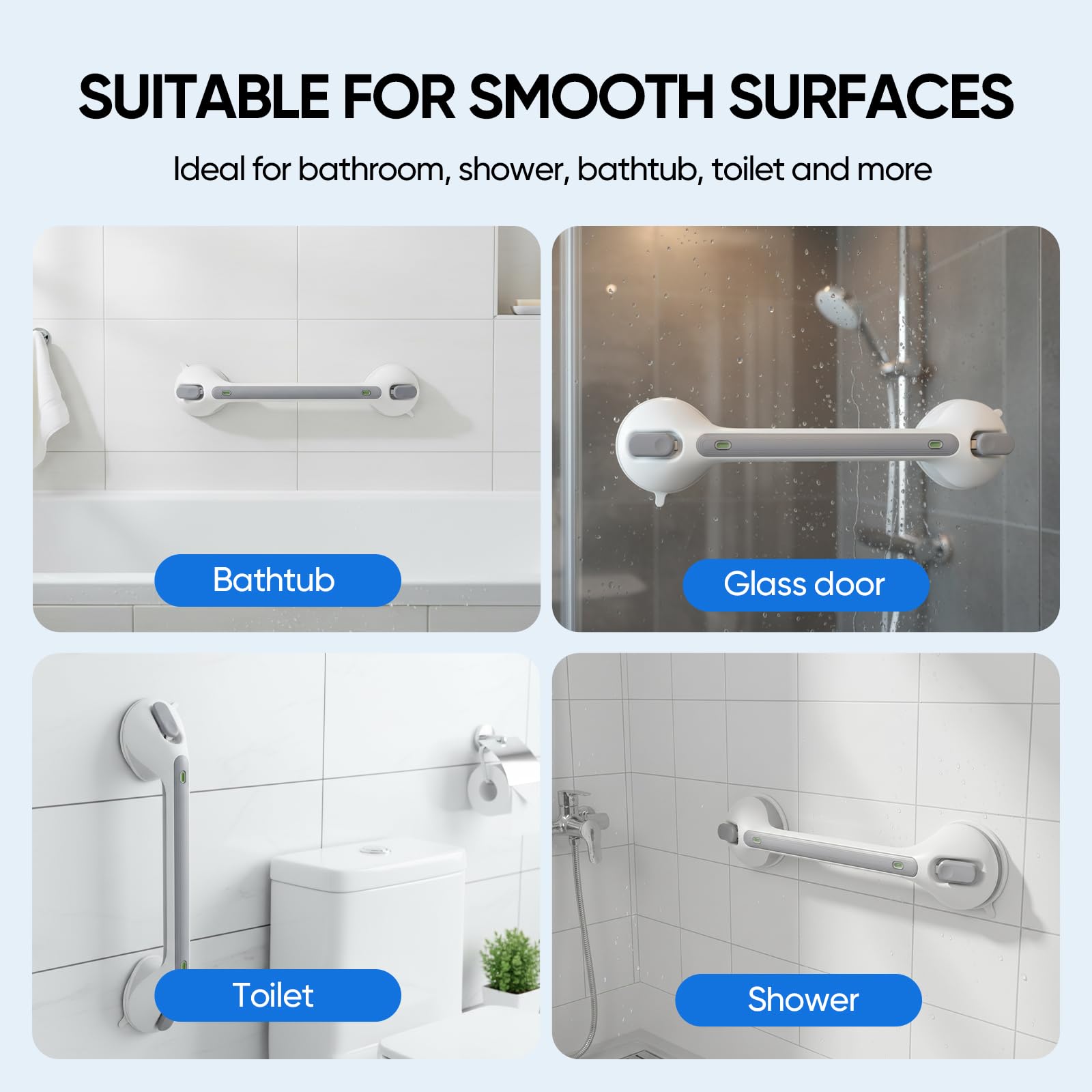 2 Pieza Agarrador Ducha para Personas 41 CM Asa de Seguridad