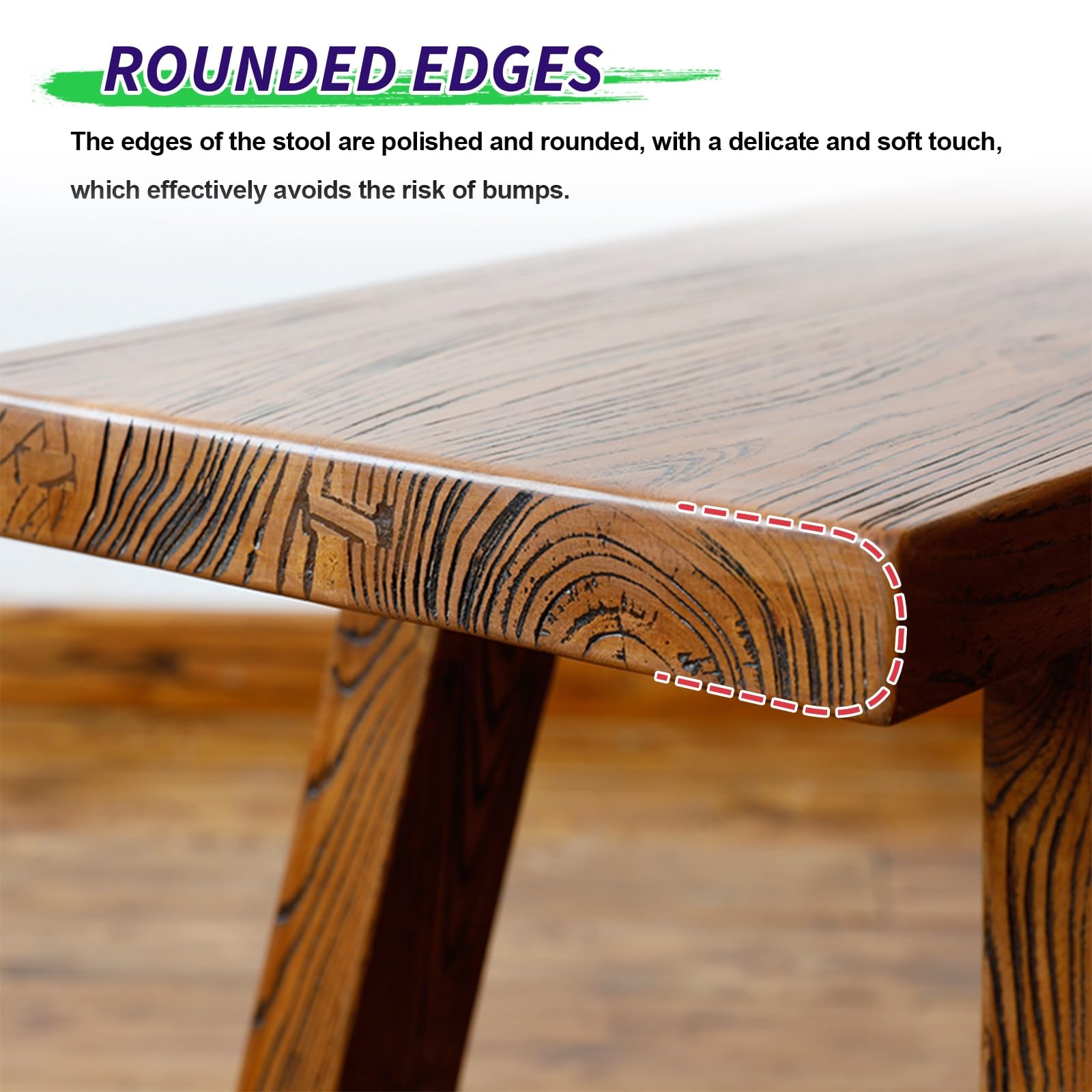 Banco Madera Taburete Woody Reposapies Salon Banqueta Dormitorio De Entrada Pie Cama Tocador Maquillaje Otomana Natural para Dormitorio, Entrada, Comedor