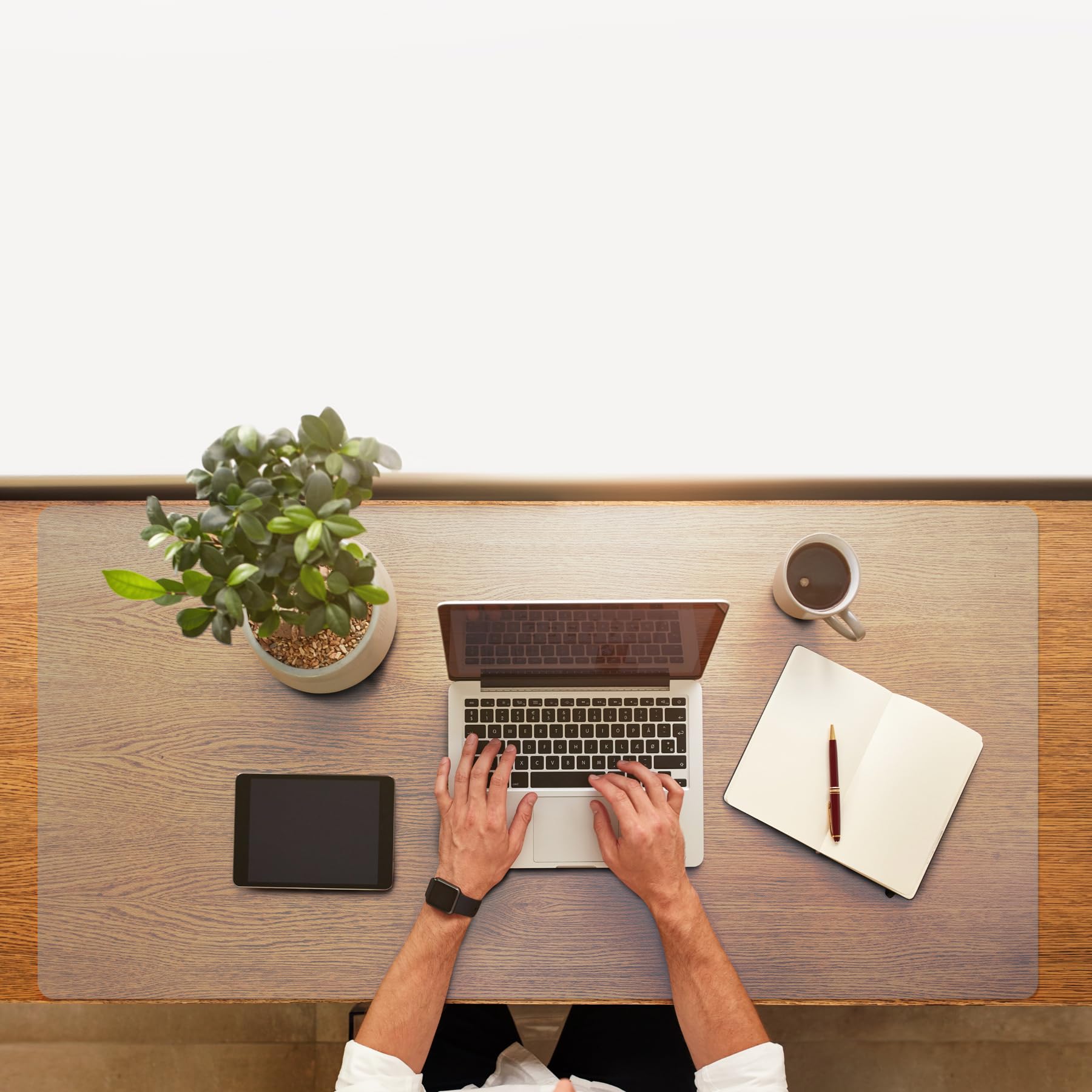 Desktex® Tapis de table en vinyle antimicrobien 48,3 x 61 cm