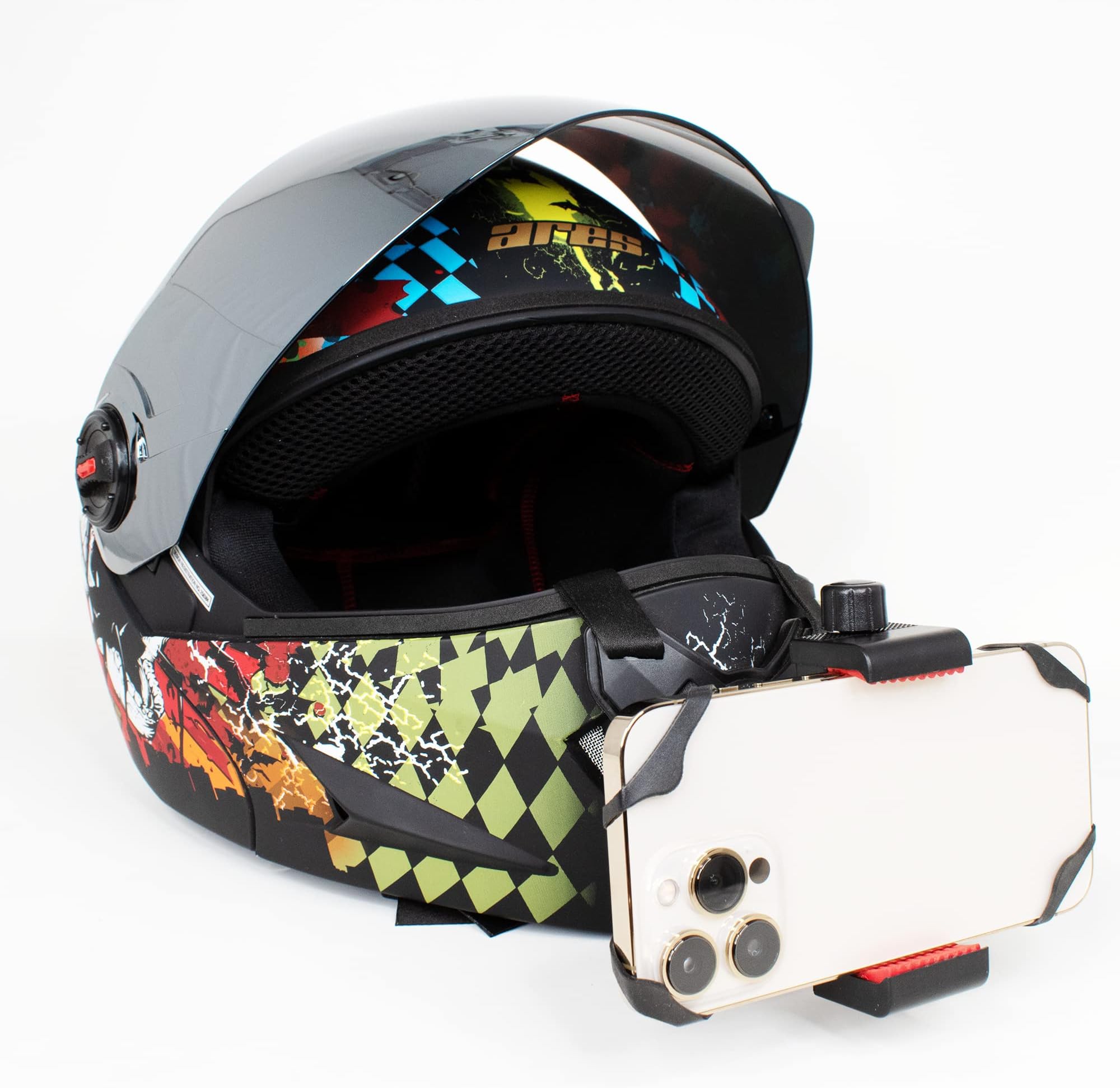 Action Pro Helmet Chin Mount Strap Set Compatible with All Smartphones GoPro Hero 13 12 11 10 9 8 7 6 5 4 SJCAM DJI Osmo YI 4K Eken and All Action Cameras (Made in India)