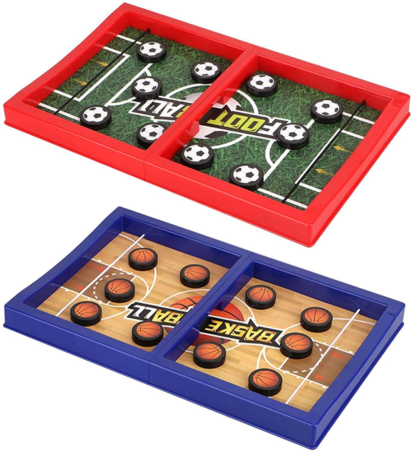 Wizplex Wiztoy Fast Sling Puck Game Board String Hockey Toy| Party Game for Adult Parent Kids Children 4