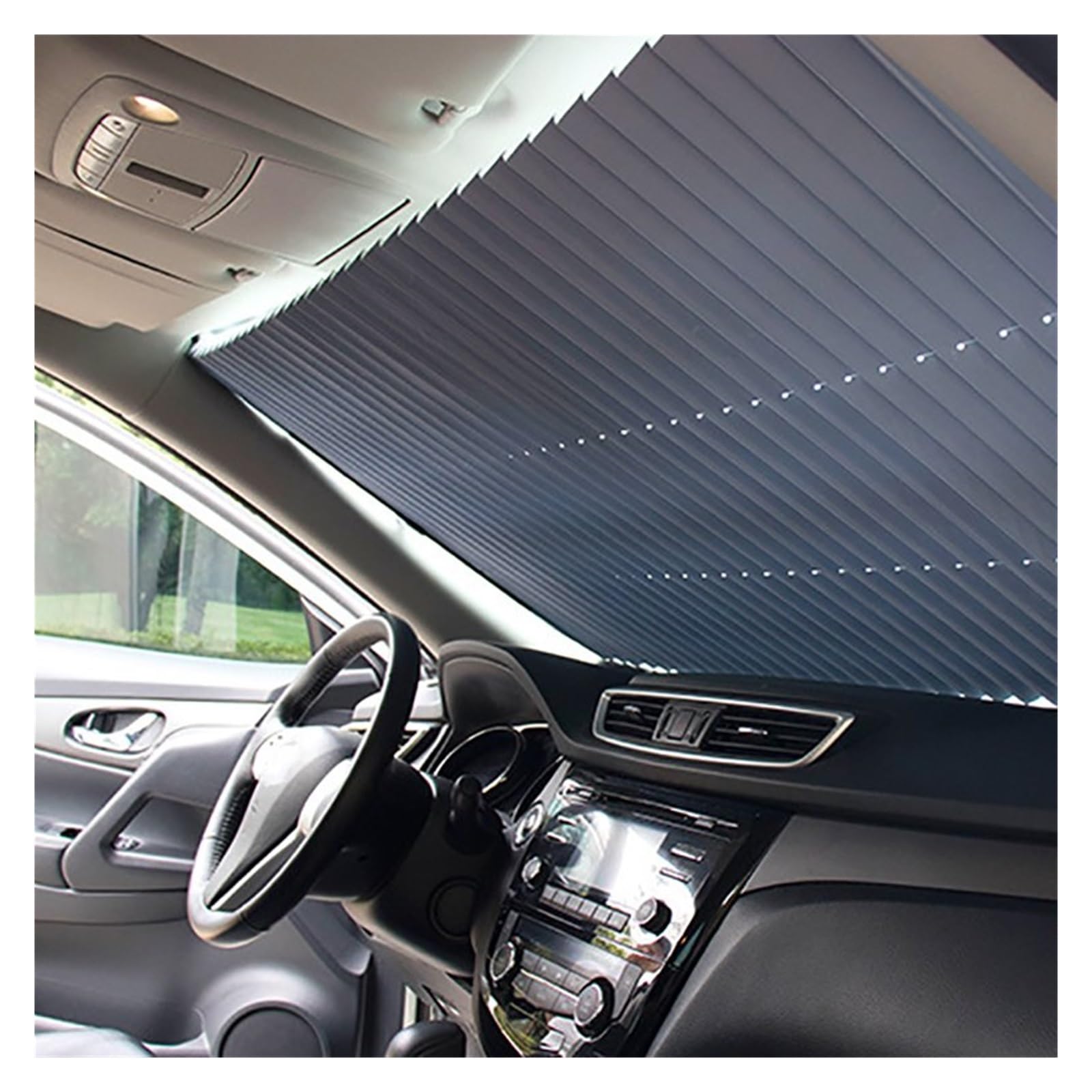 Generic Lot De 4 Pare-soleils Pour Vitres Avant Et Arrière De Voiture Avec Protection UV - Noir