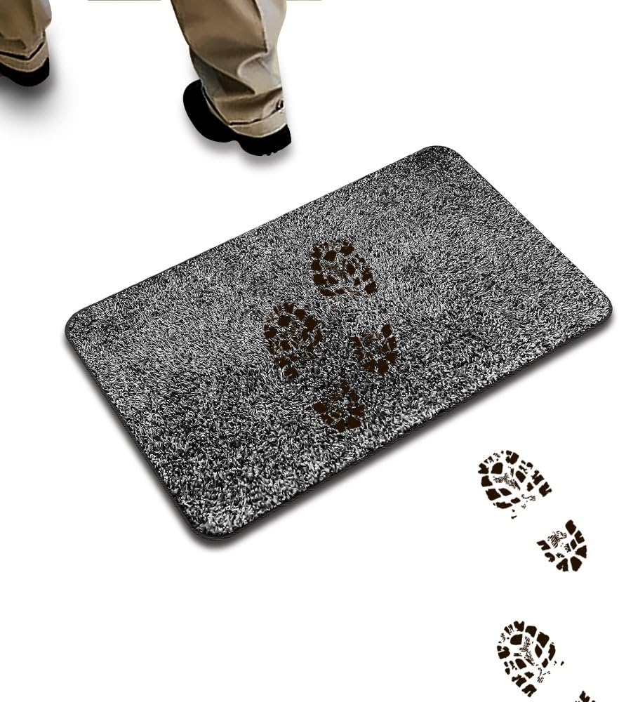 klyfar Super Absorbs Mud & Water Remove Dirts Doormat, Magic Step to Clean Mat Indoor Non Slip Door Mat Entrance Self-Cleaning Pad