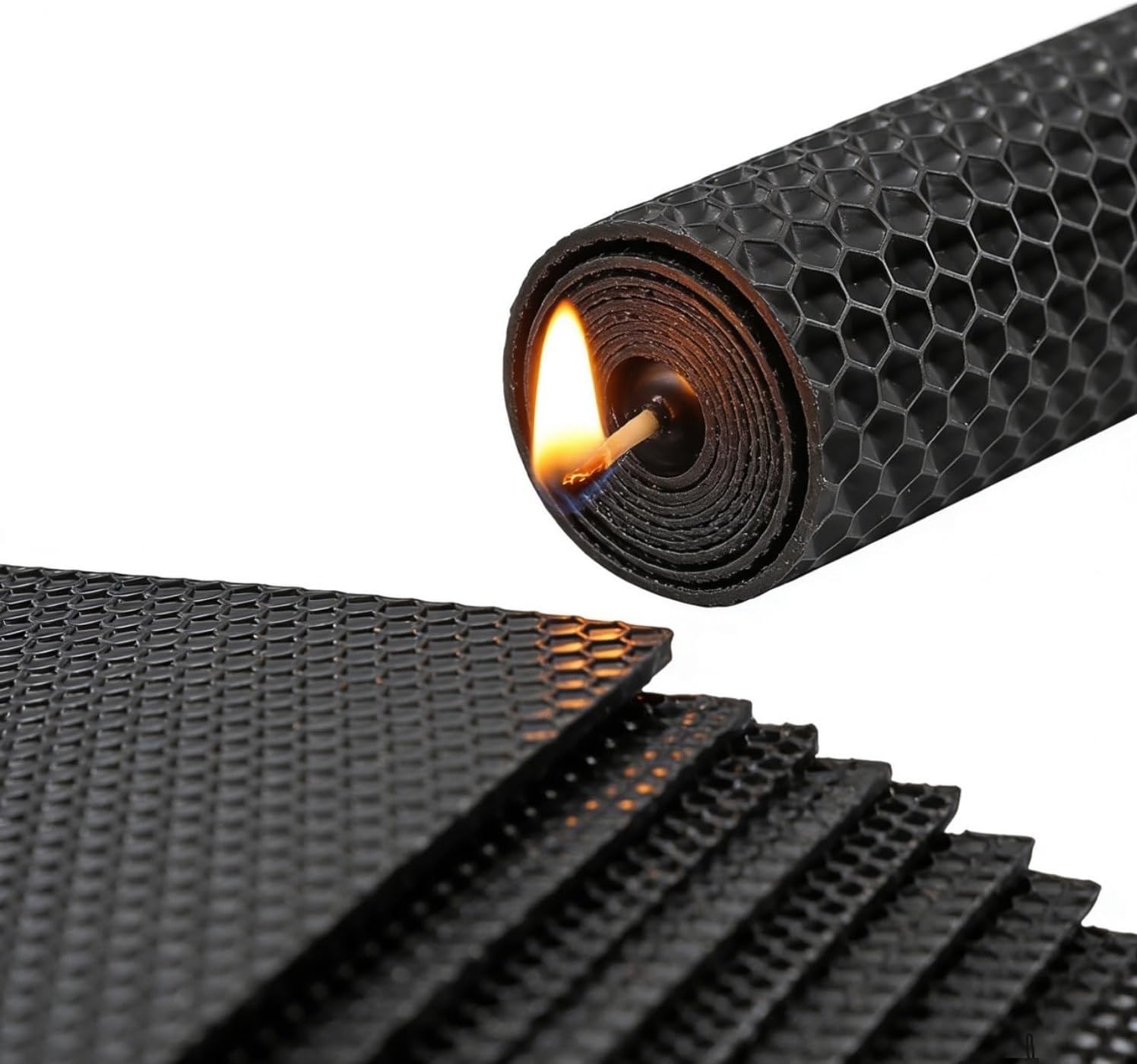 DIY Candles Sheet, Make Your Own Beeswax Candle Kit - 20 pcs in Black Colors 8 * 8inch with Cotton Wicks, Make Ideal Candles for Adults