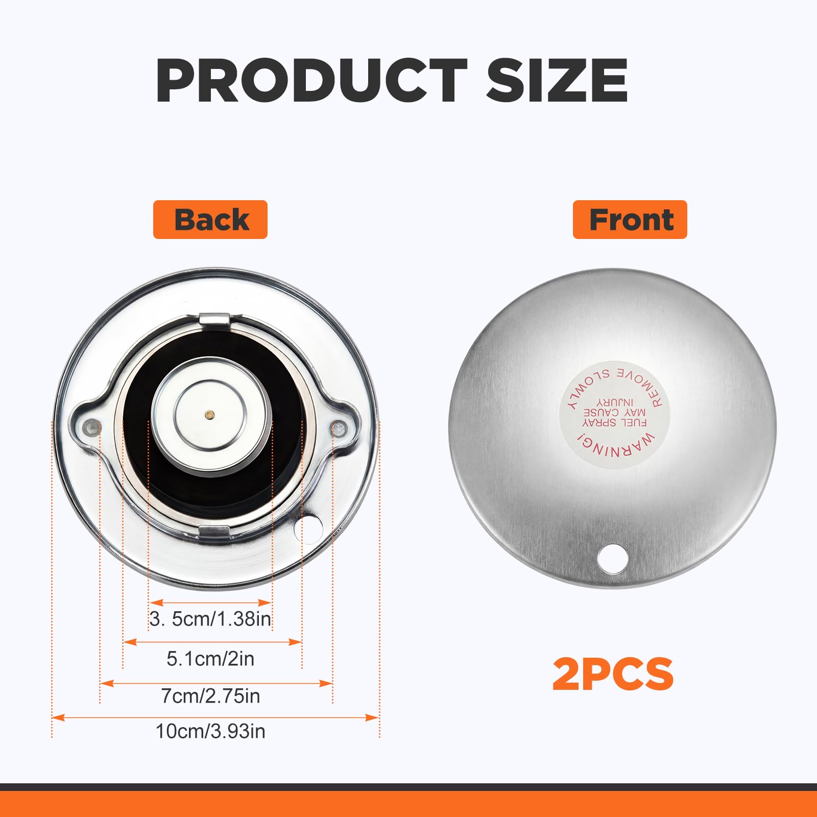 Frienda 2 tapas de tanque de transferencia ventiladas para tanque de combustible diésel, tapa de gas de combustible de presión de ventilación para base de 2 pulgadas para transferencia de diésel, caja