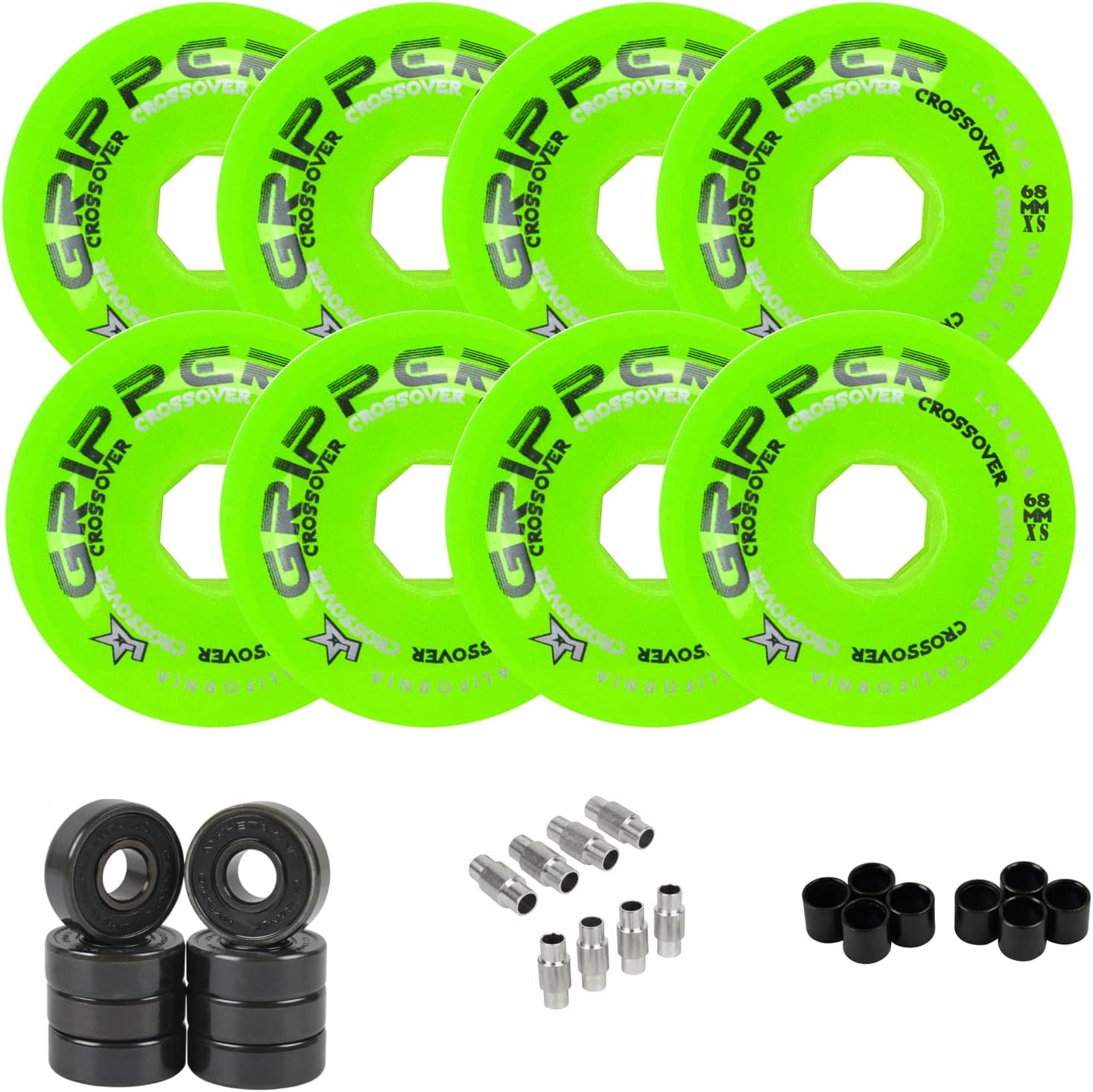 Labeda Gripper Roller Hockey Wheels, Hybrid Ceramic Bearings, Choose Color Size