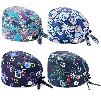 Amazon.com : FOZZA 4 Pcs Scrub Cap with 