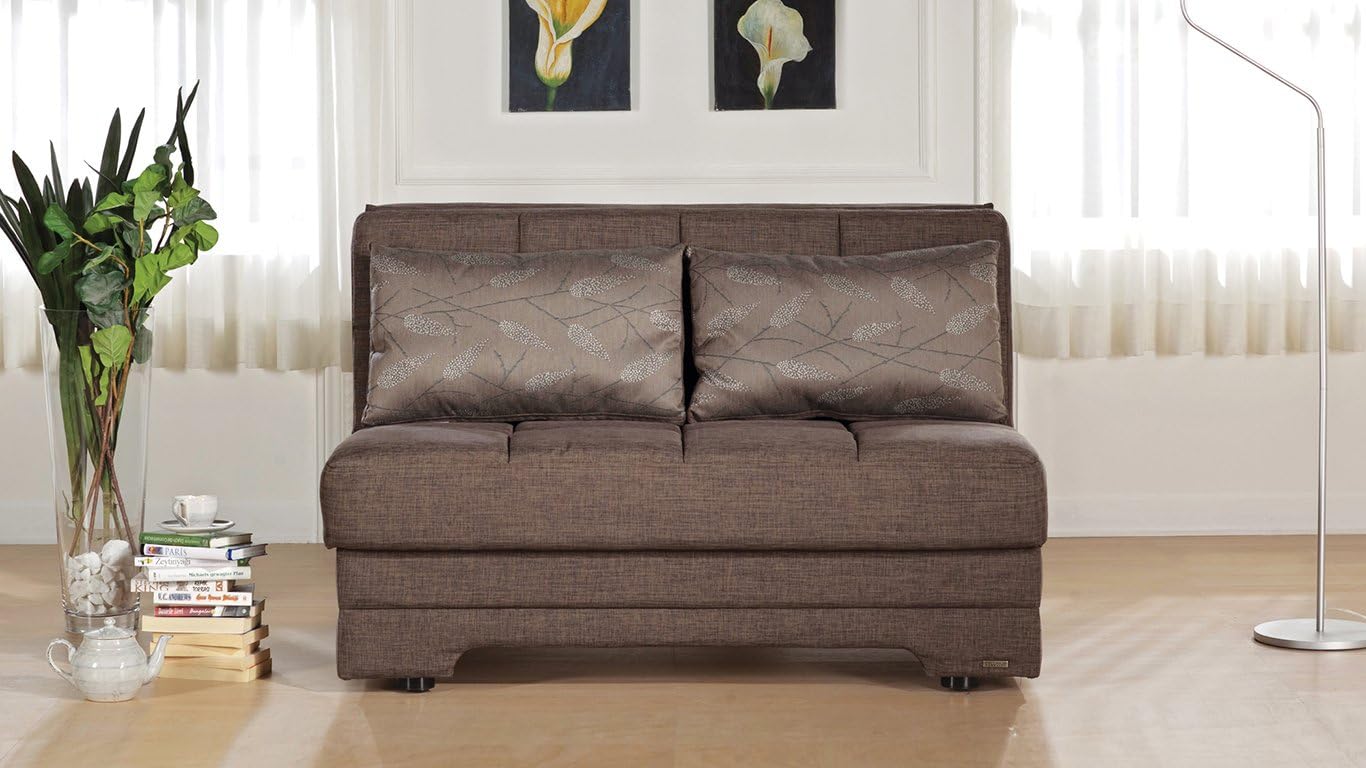 Istikbal Twist Loveseat Sleeper in Astoral Light Brown