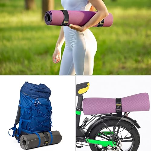 Miniatura 5 de Trilancer Correas elásticas con tiras antideslizantes, 24 x 2 pulgadas (paquete de 4) correas multiusos de gancho y bucle para manguera, cables,