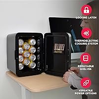 Vista 3 de Frigidaire EFMIS188-SS Refrigerador portátil de 10 litros, para 15 latas, de acero inoxidable cepillado, resistente