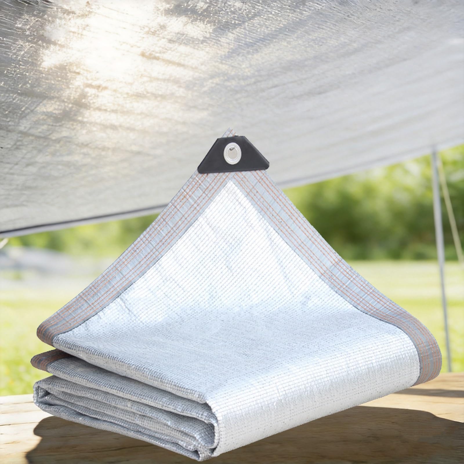 Toile d'ombrage réfléchissante anti-chaleur estivale avec mailles en PEHD 3x5m