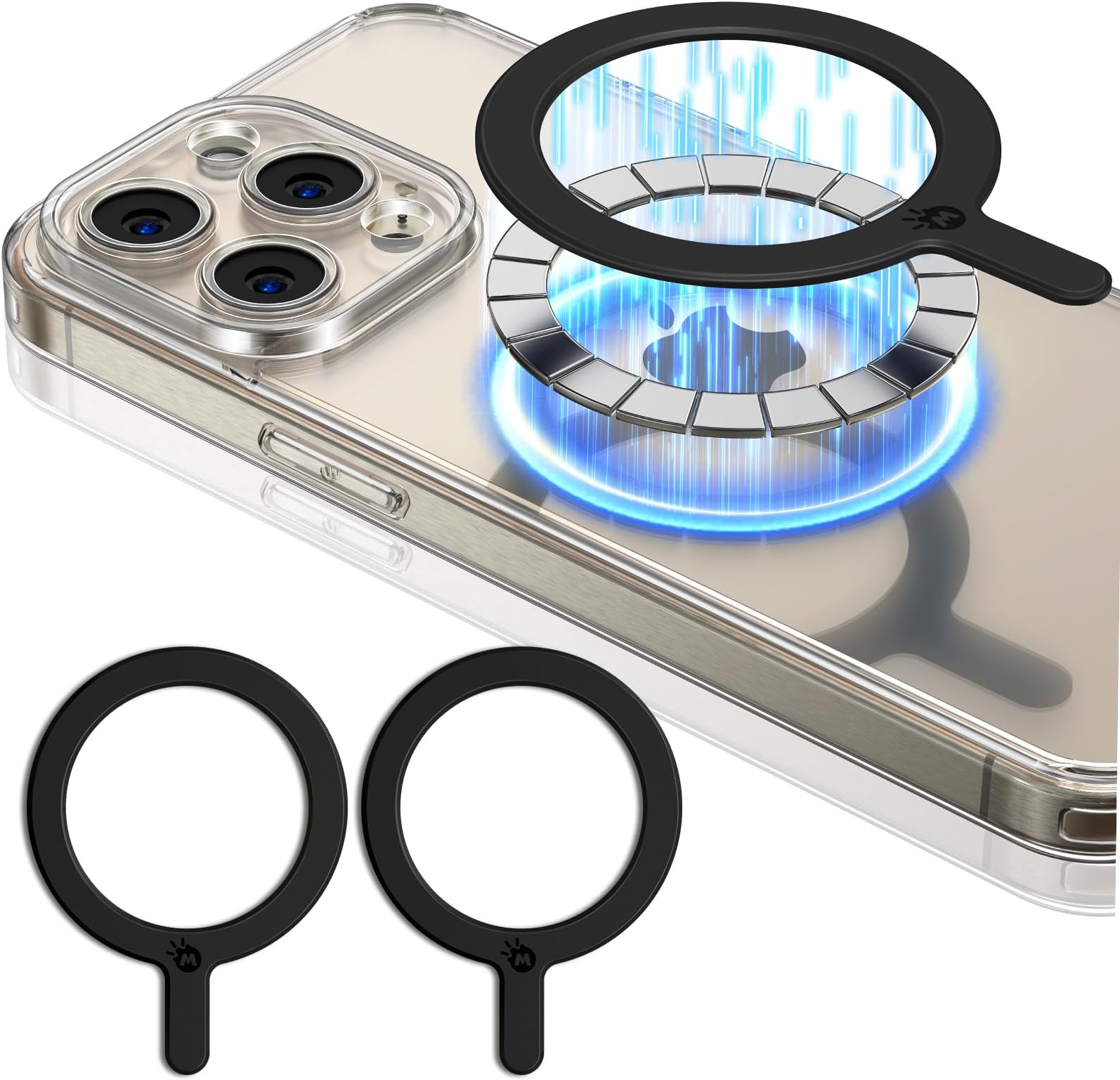 Coque IPhone Cuir Synthétique Avec Anneau Magnétique - MagSafe Compatible - IPhone 12 à 16 Pro Max - NEUF