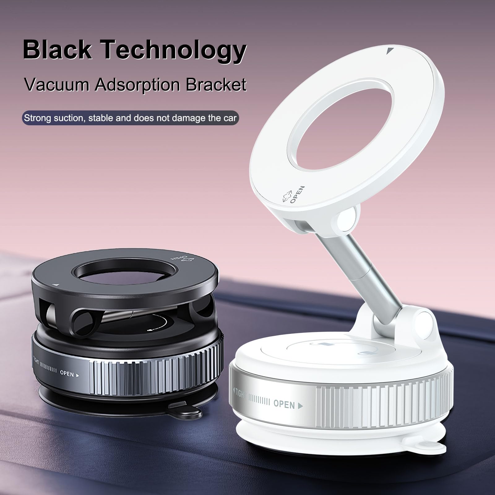 EOIWUY Auto Handyhalterung Magnet - Magsafe Kompatibel Mit Nano-Gel Saugnapf