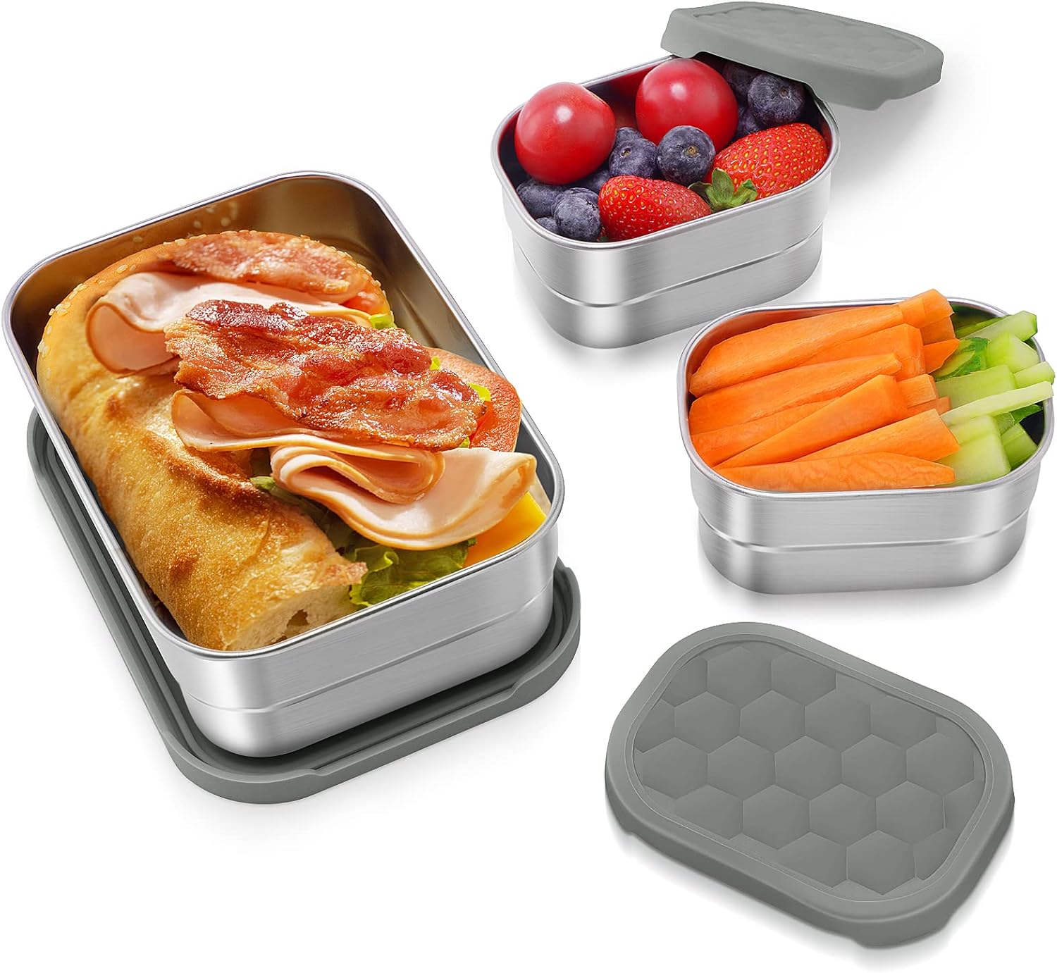 Tanjiae Stainless Steel Lunch Snack Containers Leak Proof