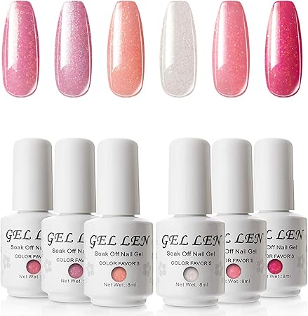 Amazon 夏シリーズ Gellen ジェルネイル カラージェル 4色セット ポリッシュタイプ 8ml Uv Led対応 貝殻ラメ G Ellen ビューティー 通販