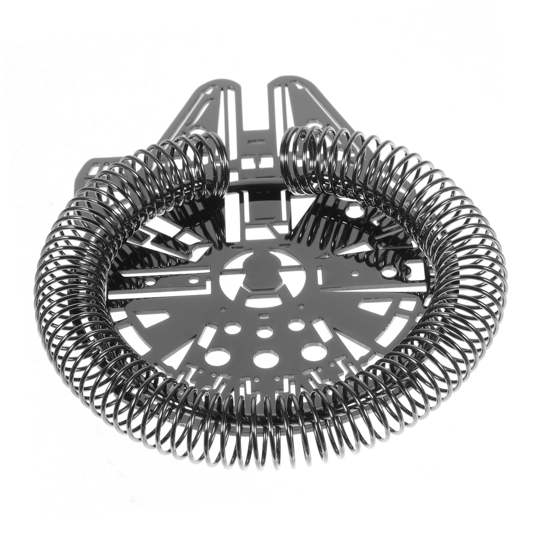 2 Pezzi filtro per il ghiaccio in acciaio inox cocktail bevande chiaro Maglia colino per succo Filtro in acciaio inossidabile Accessori per bartendimenti colino per Nero