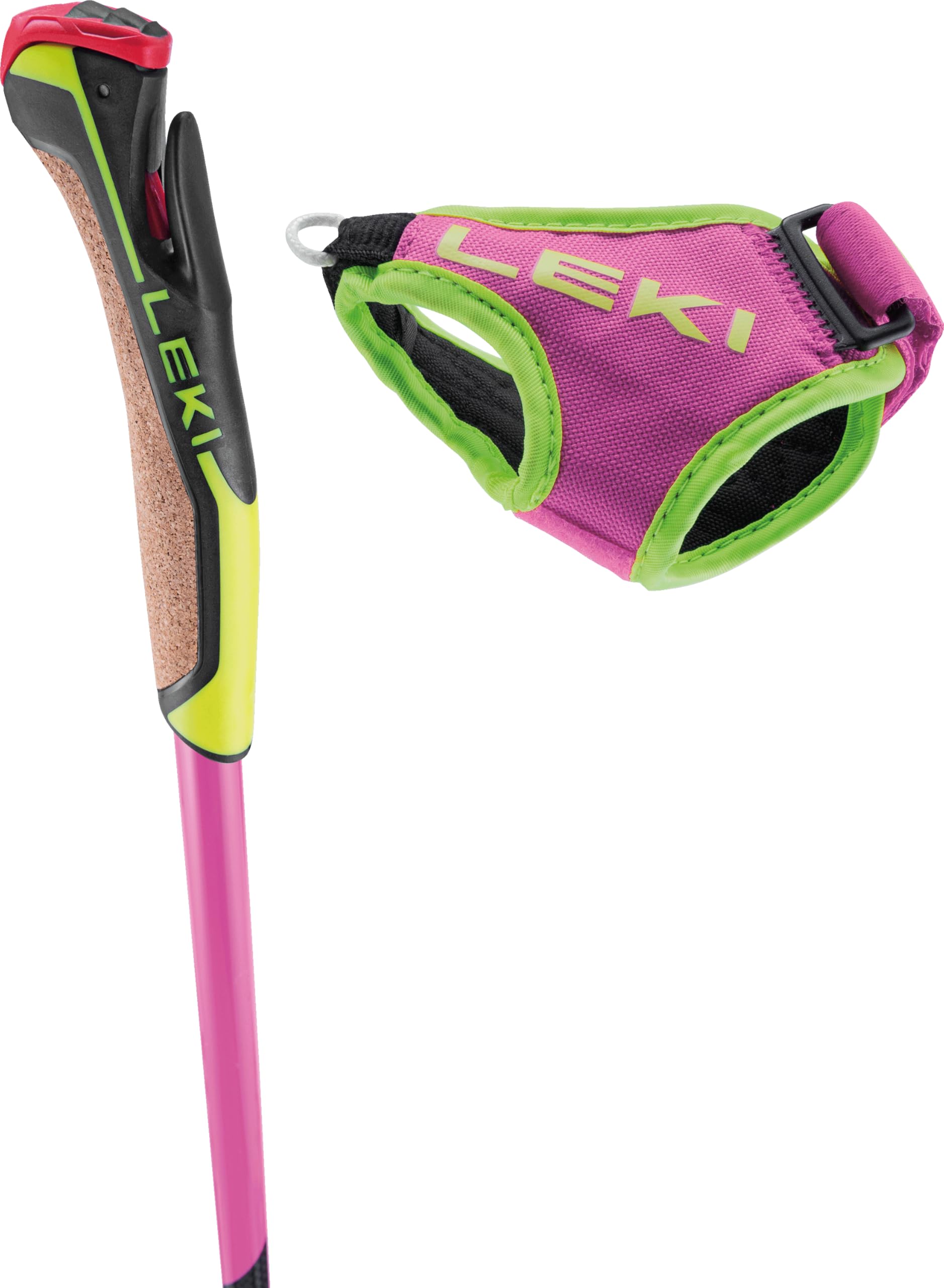 LEKI Prc 750 Pink-Schwarz - Robuster Leichter Carbon Langlauf Skistock, Größe 160 cm - Farbe Neon Pink - Neon Yellow - B