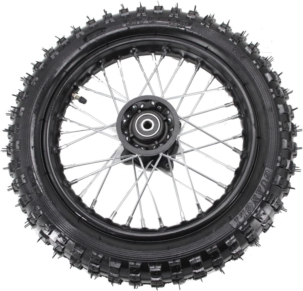 X-PRO 12" Front Wheel Rim Tire 2.75-10 with 12mm Bearing Assembly for Dirt Pit Bike