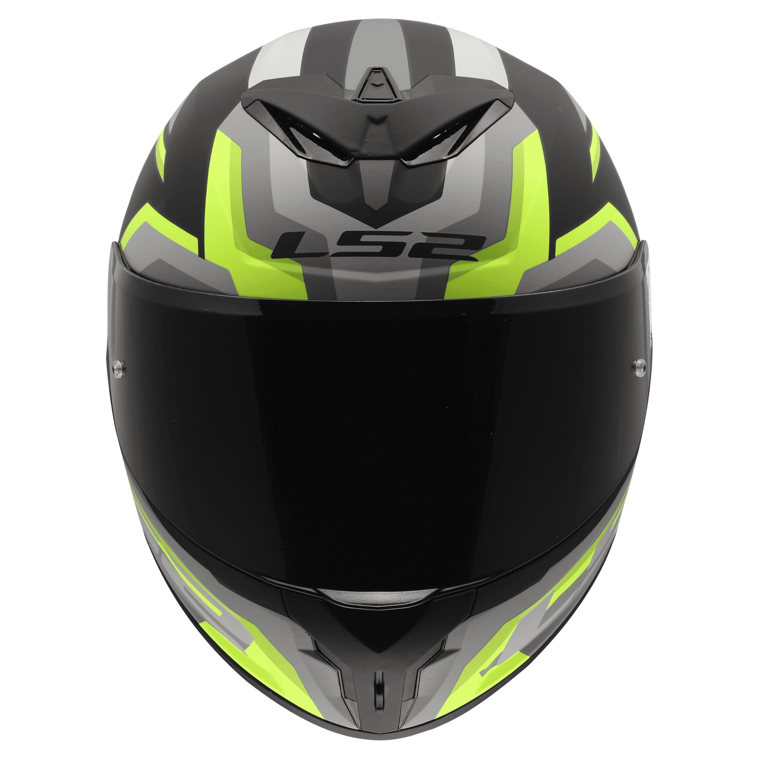LS2, Casco Moto Integral RAPID III HYPER Black HV Yellow, M