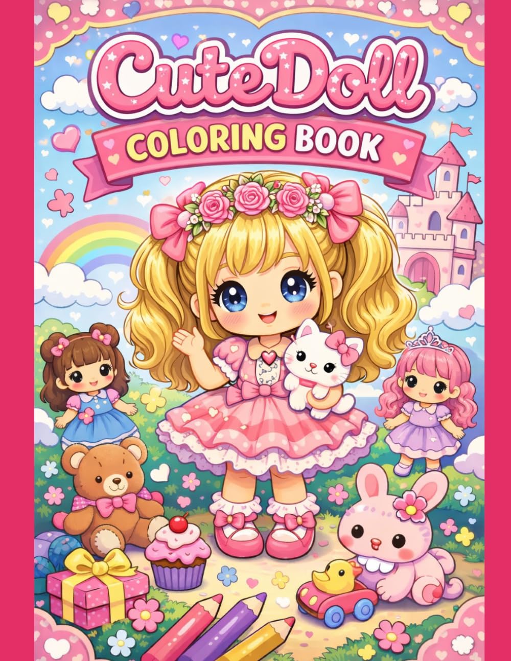 cute doll coloring book for kids