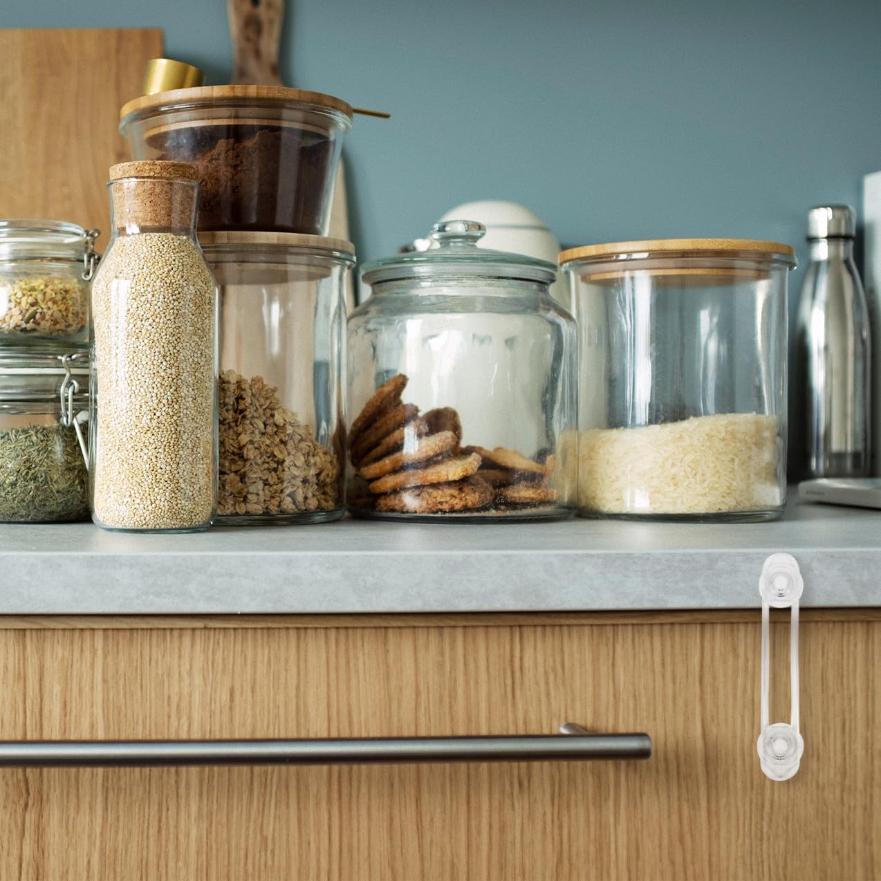 VICASKY 30stücke Kindersicherheitsriegel Selbstklebende Schubladensicherung Für Möbel Kühlschrank Und Schrank Anti-einklemm-funktion Für Kleinkinder Einfache Installation Und