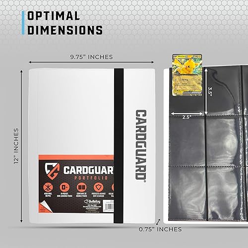 Miniatura 4 de CardGuard Trading Card Pro - Páginas de carga lateral de 9 bolsillos Negro, Azul / Patchwork, Verde oscuro, Rojo, Blanco