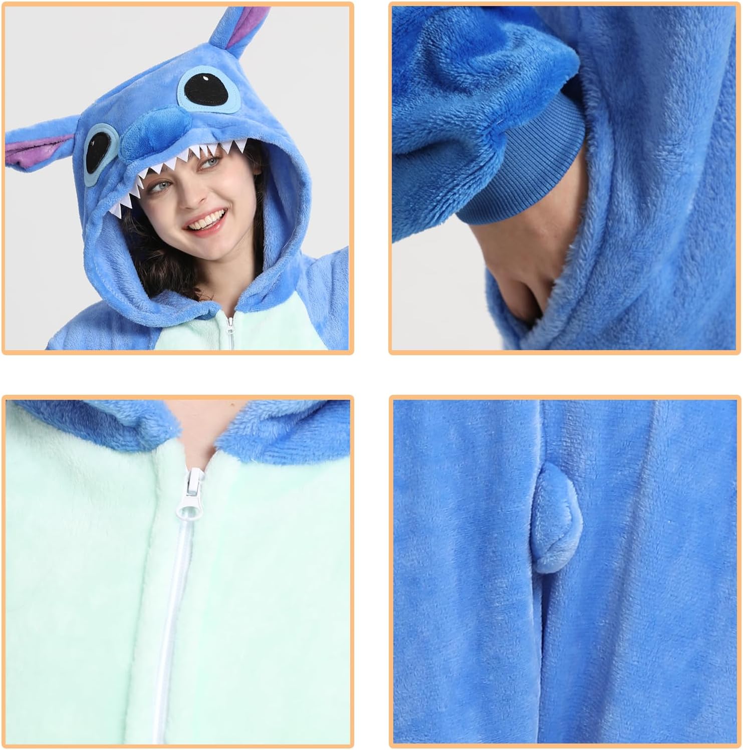 Unisex Adult Animal Onesie Pajamas, Mens Womens Flannel Halloween Cosplay Costume/Homewear/Sleepwear - Image 5