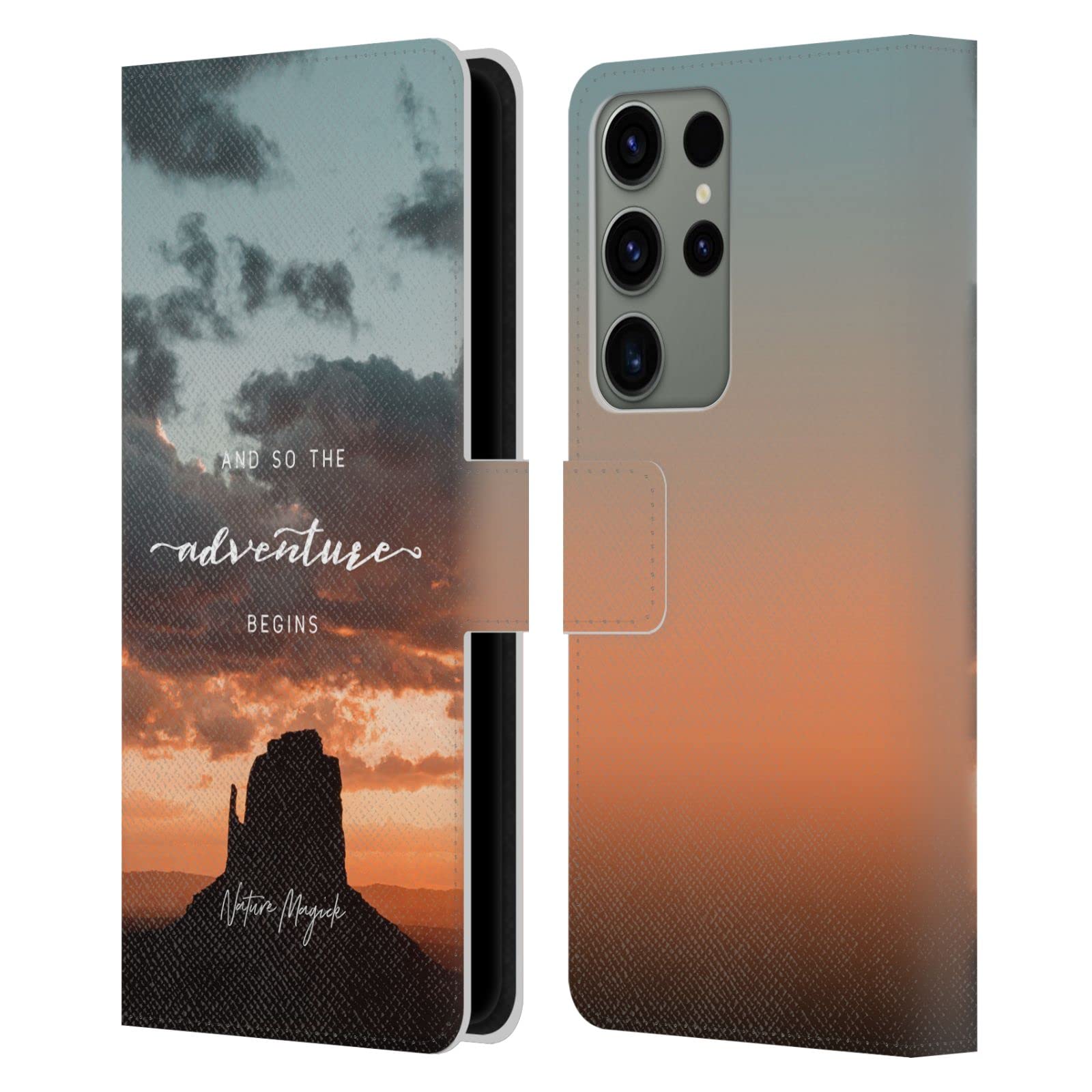 Carcasa Samsung Galaxy S23 Ultra 5G de cuero Nature Magick con tapa 7