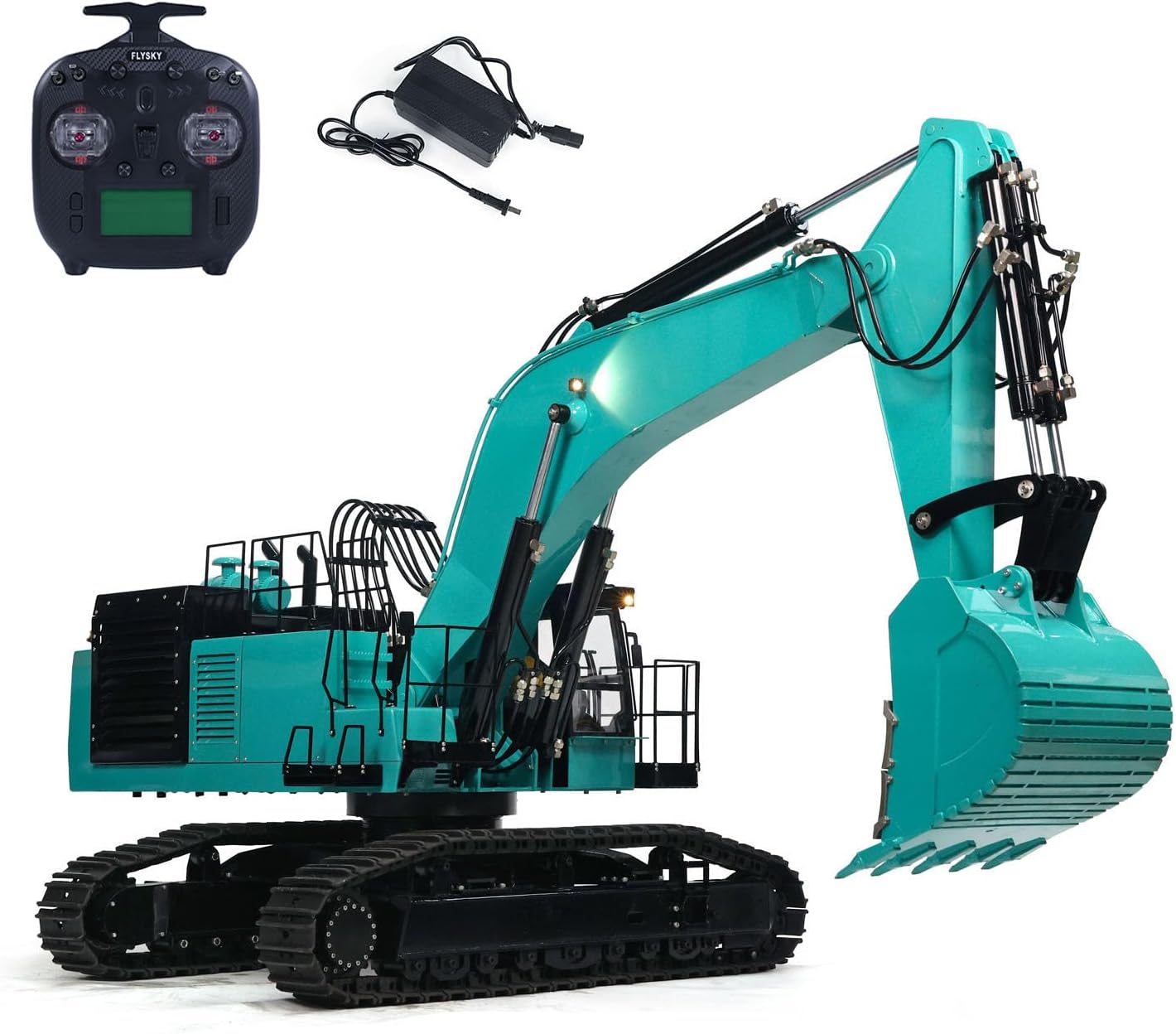 1/8 Scale RC Metal Hydraulic Heavy Excavator PC1250 Huge Construction Vehicle Light System Hobby Grade Model for Adult Hobby