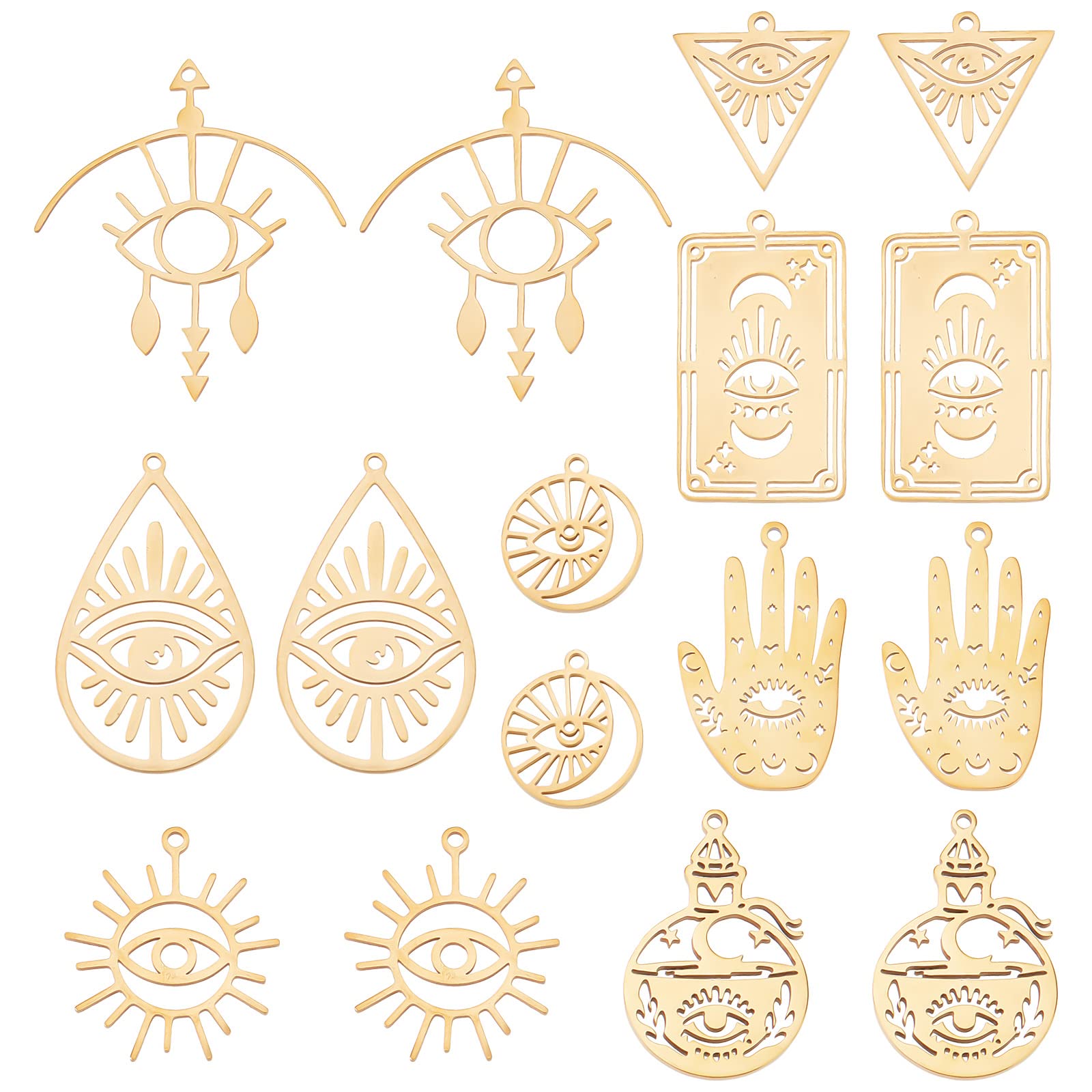 Breloques œil et main Hamsa pour créer des bijoux de protection