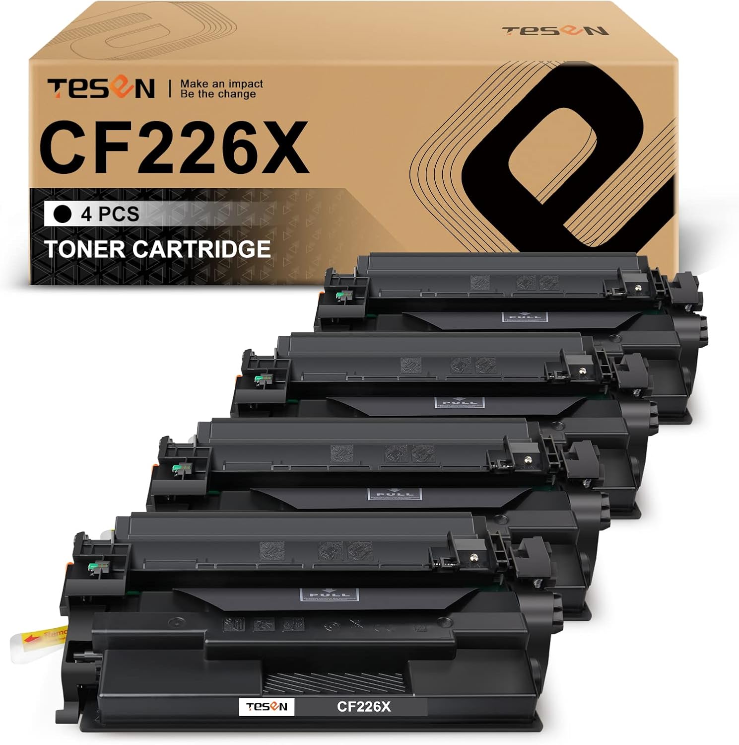 TESEN CF226X 26X Compatible Toner Cartridge Replacement for HP 26X CF226X 26A CF226A Toner Black for use with HP Pro M402n M402dn M402d M402dw MFP M426dw M426fdw M426fdn Printer 4-Pack