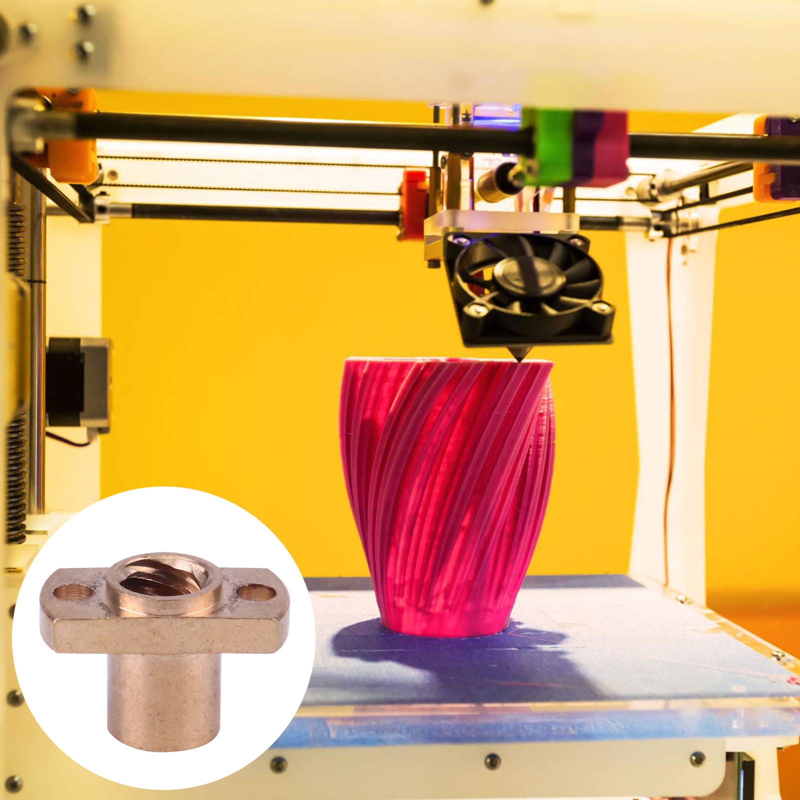ULTECHNOVO 6 Stück Gewindemutter Trapezgewinde Schraube Drucker Teile Leitspindelmutter Für Diy Maschinen Cnc Fräsen Projekte ULTECHNOVO 6 Stück Gewindemutter Trapezgewinde Schraube Drucker Teile Leitspindelmutter Für Diy Maschinen Cnc Fräsen Projekte