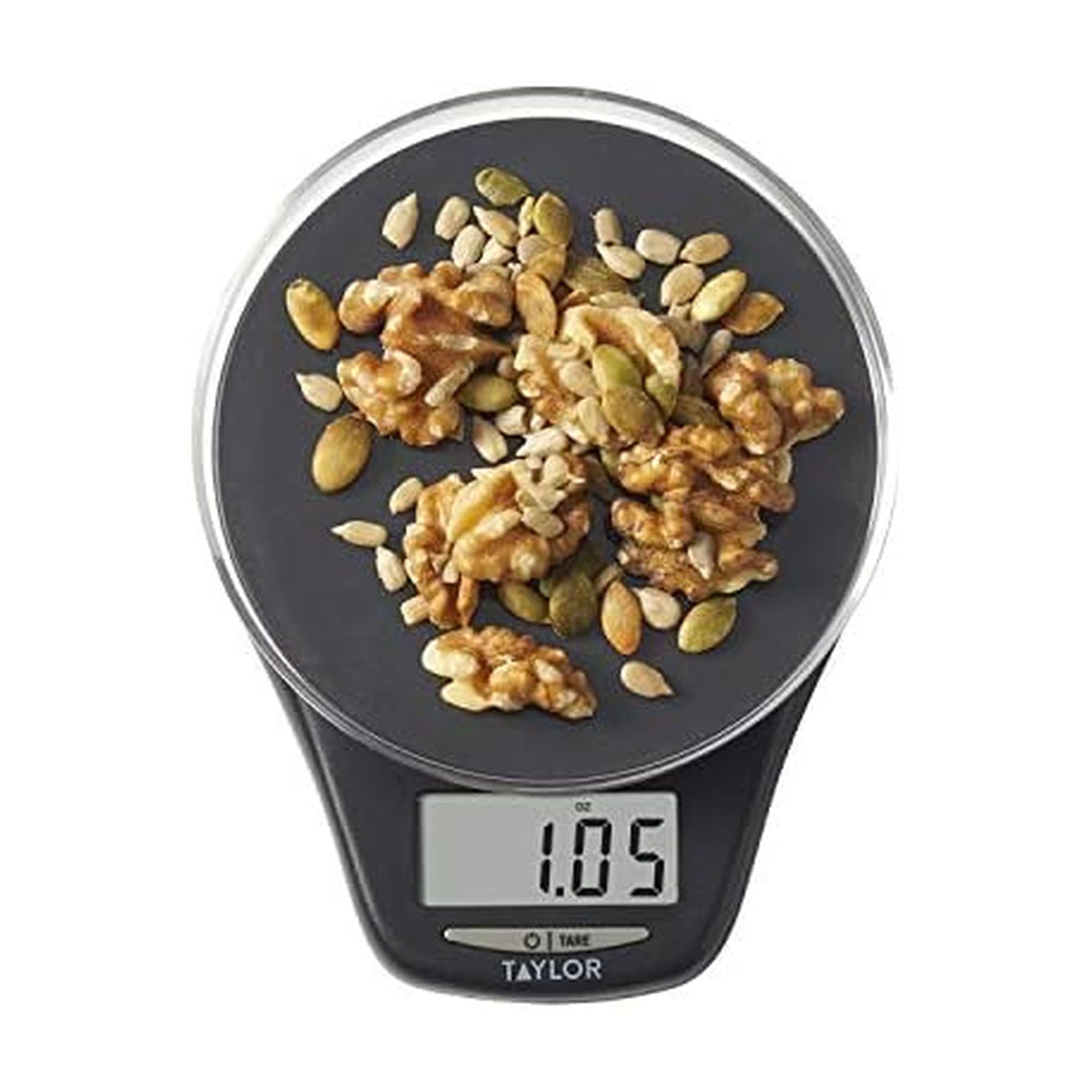 Taylor Precision Products 5255461 Balance de cuisine numérique de précision avec plateau de pesage, plastique, noir