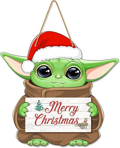 Miniatura 1 de Decoración navideña para puerta delantera, letreros colgantes para decoración navideña, letrero de Feliz Navidad, suministros de fiesta temática de