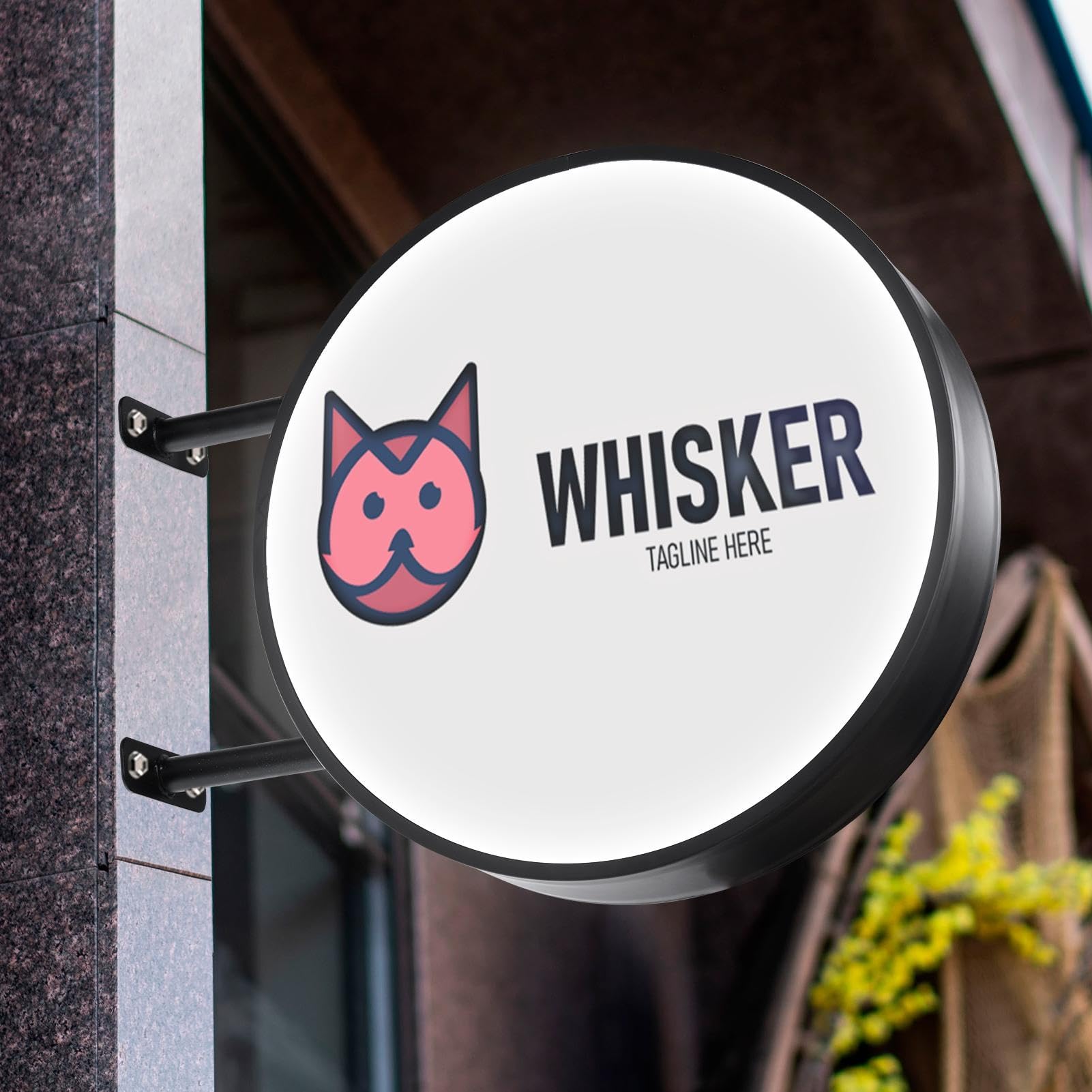 Señal de publicidad LED de doble cara para publicidad, cartel de proyección publicitaria de doble cara | 50,8 cm iluminado letrero de neón | Para cafés, hoteles, restaurantes, tiendas minoristas