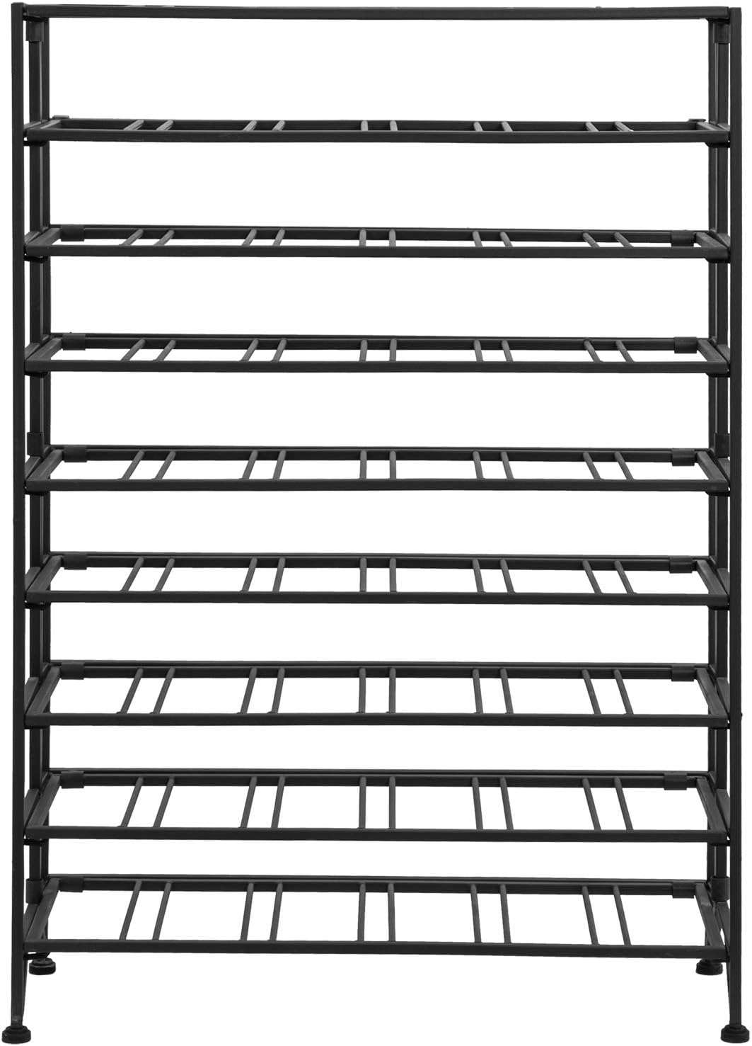 Buy MyGift Gray Metal Wine Rack Freestanding Floor Stand, 9 Tier Wine