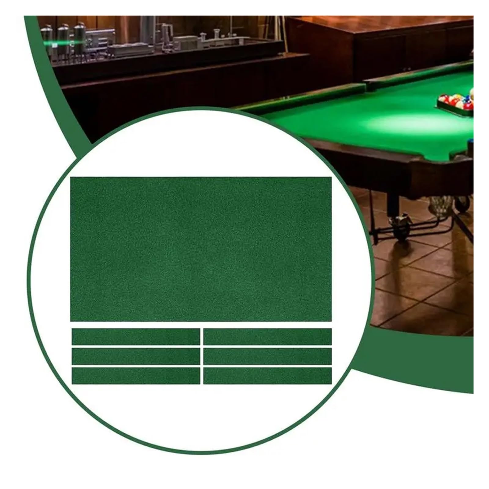 8-Fuß-Billardtisch-Filztuch mit 6 Langen Streifen, professionell Für Billard