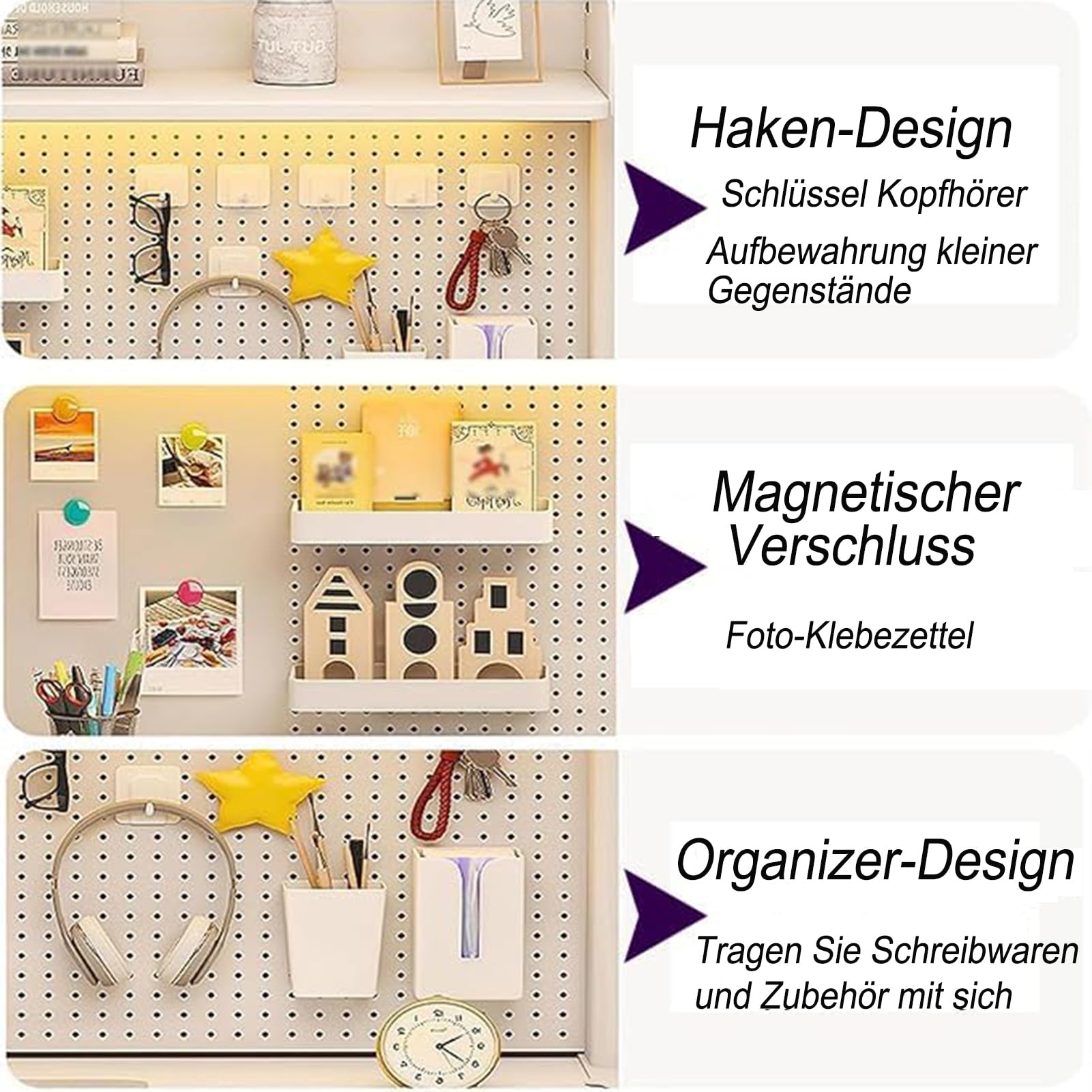 Klemmbares Schreibtisch Organizer Regal with Pegboard Schreibtisch