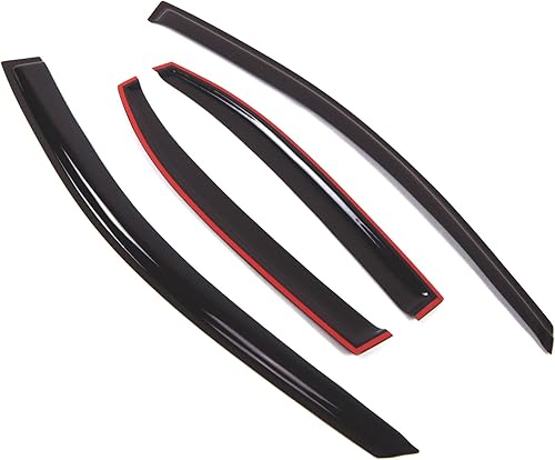 Miniatura 2 de Protector de lluvia para ventana de automóvil  Viseras de montaje exterior, deflectores de ventana lateral automáticos  Escudos de lluvia