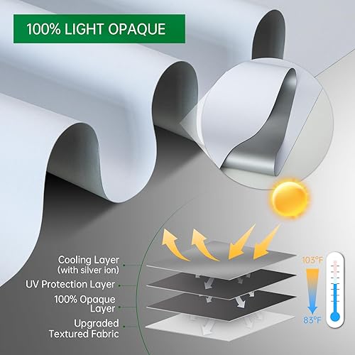 Miniatura 3 de Persianas enrollables motorizadas, persianas automáticas opacas con panel solar, persianas inteligentes inalámbricas para ventanas, persianas