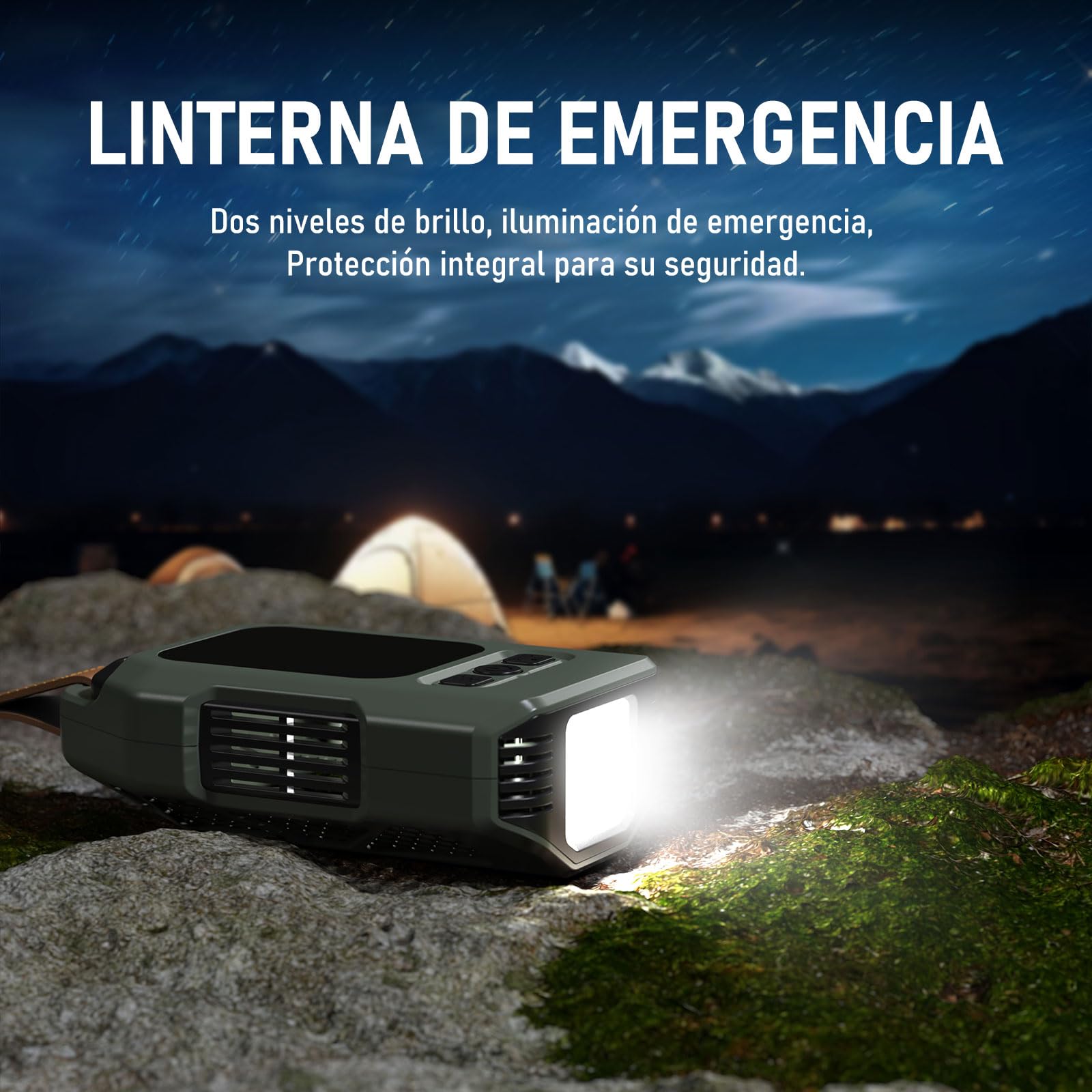 Detector de Monóxido de Carbono Portátil, 300 Horas de Autonomía, Medidor de Temperatura y Humedad, con función de Alarma y Linterna de Emergencia, Ideal para acampadas, Viajes, Coches y cocinas.