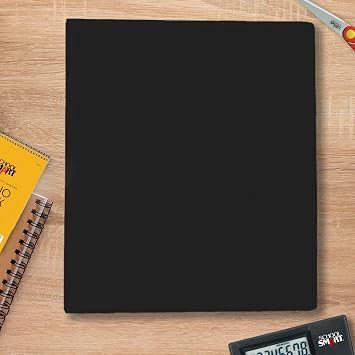 School Smart Round Ring Binder, Polypropylene, 1 Inch, Black