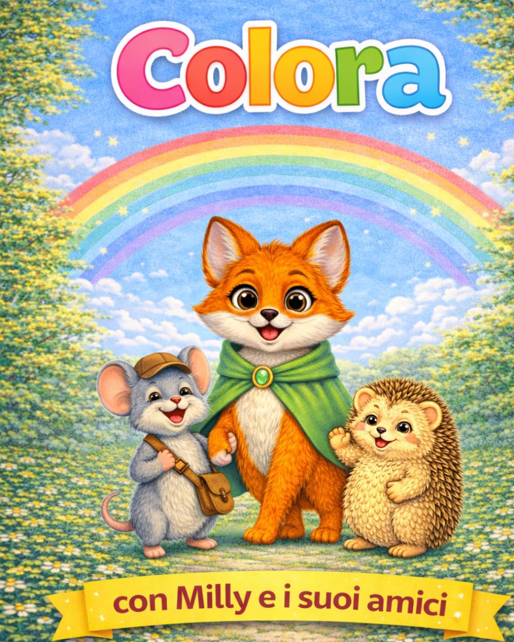 Colora con Milly e i suoi amici: Albo da colorare Bambini 3-6 anni (Le avventure della volpe Milly)