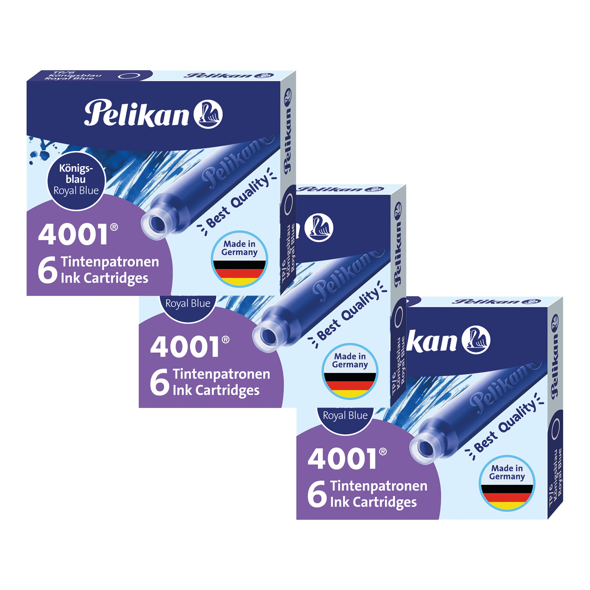 Pelikan TP/6 Short Ink Cartridge (Royal Blue - Pack of 18) 301176 (B0B3W46FR7) Amazon Price History, Amazon Price Tracker