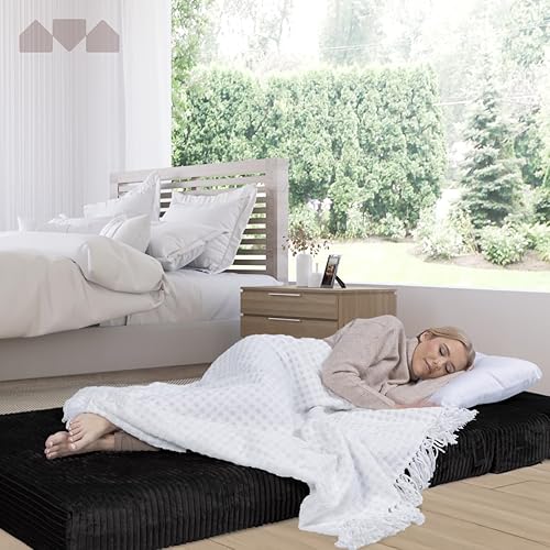 Miniatura 2 de Milliard Colchón plegable triple para sofá, edición 2024, colchón plegable de espuma viscoelástica con funda de piel acanalada ultrasuave y lavable,